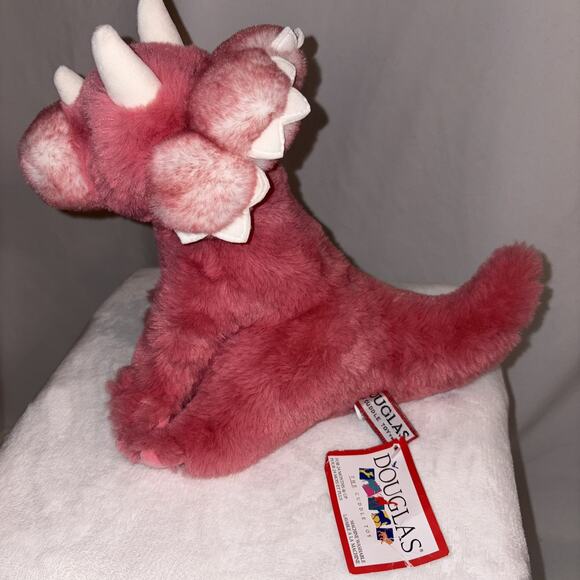Douglas Triceratops Tracie Plush Pink Dinosaur Stuffed Animal 10" - Picture 2 of 11
